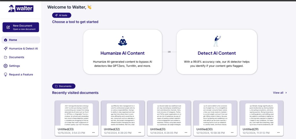 Walter Writes AI text humanizer