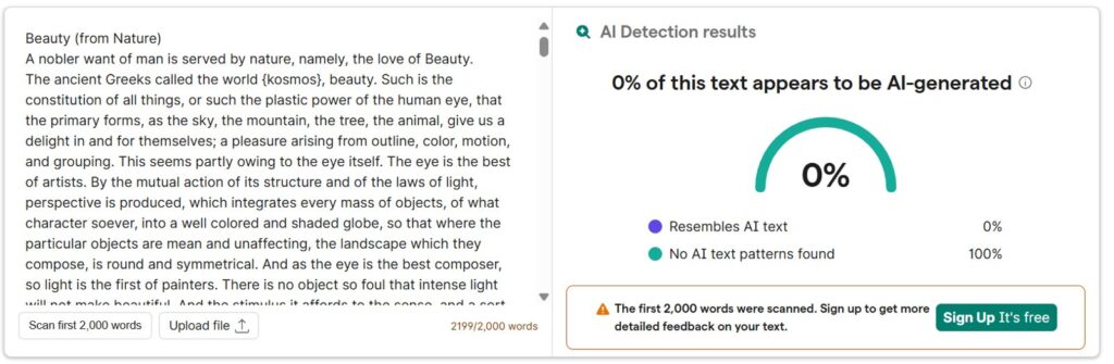 Grammarly Results: Human Academic Essay