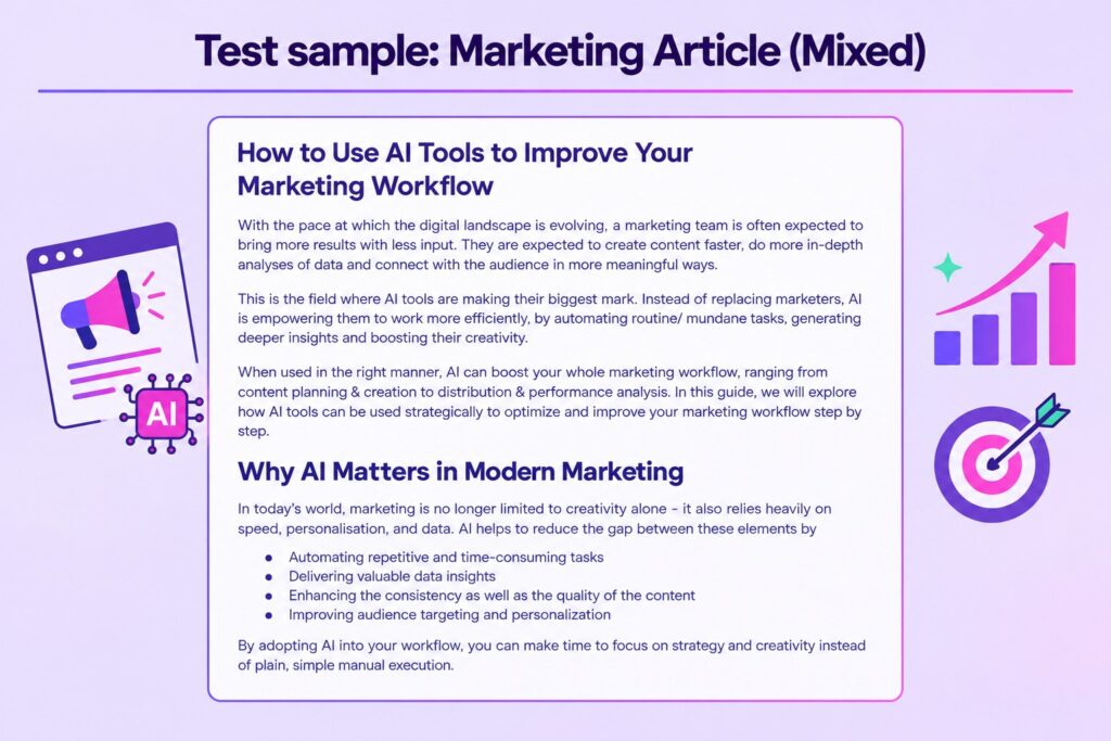Mixed test sample: AI-generated marketing article paraphrased by hand