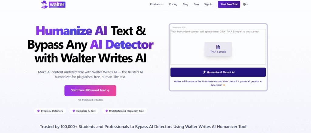 Walter Writes -Ranking high on AI Detector Tools list