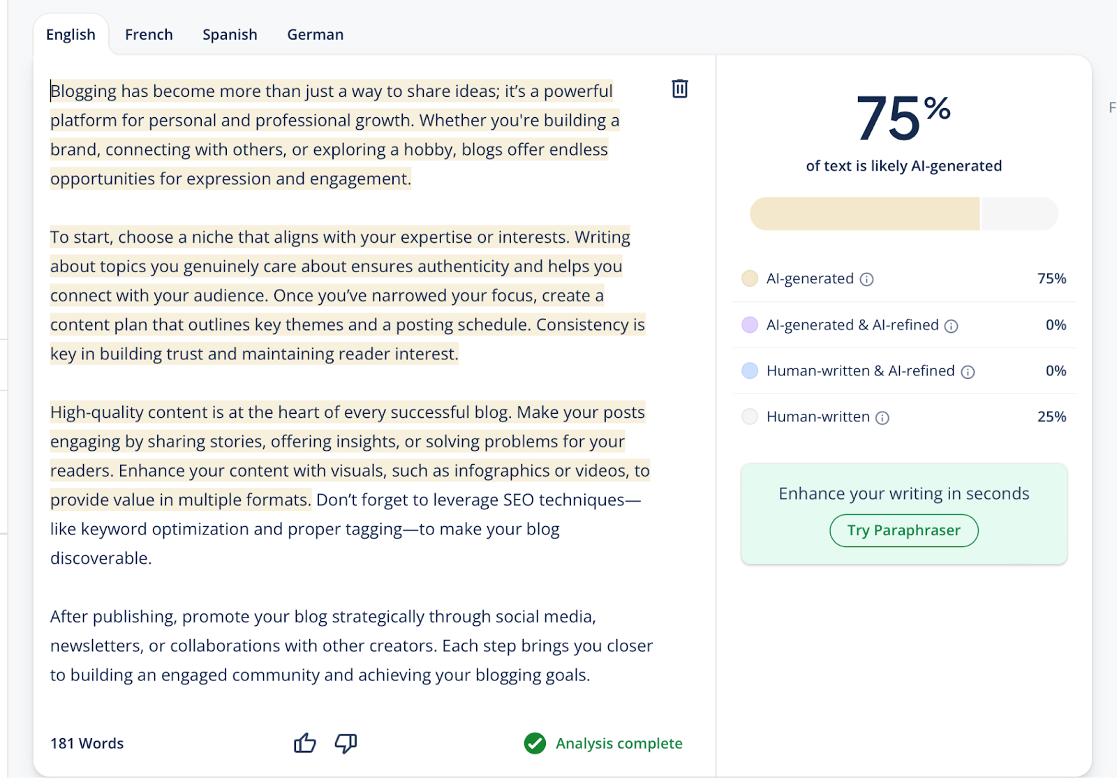 Quillbot AI detector struggled with the blend of AI and human editing flagging human content as AI and vice versa