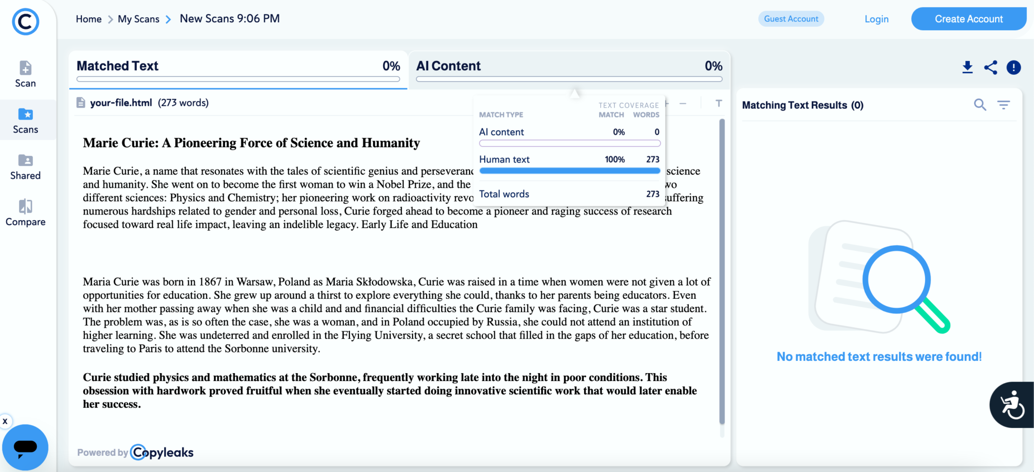 Copyleaks review how accurate is it at detecting ai content 