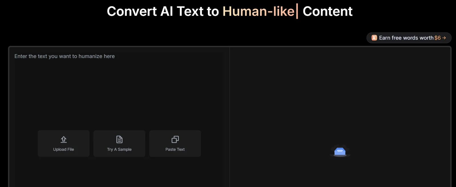 BypassGPT AI humanizer interface