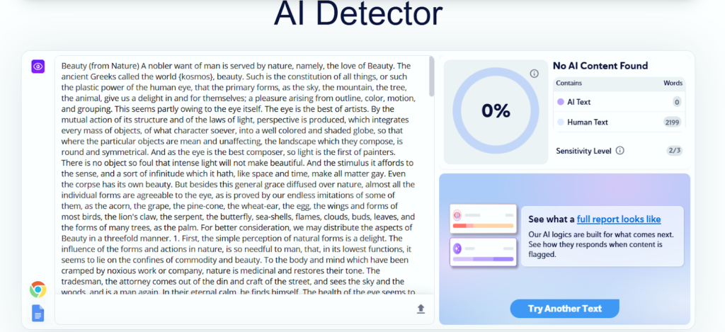 Academic Essay: Human (Copyleaks)