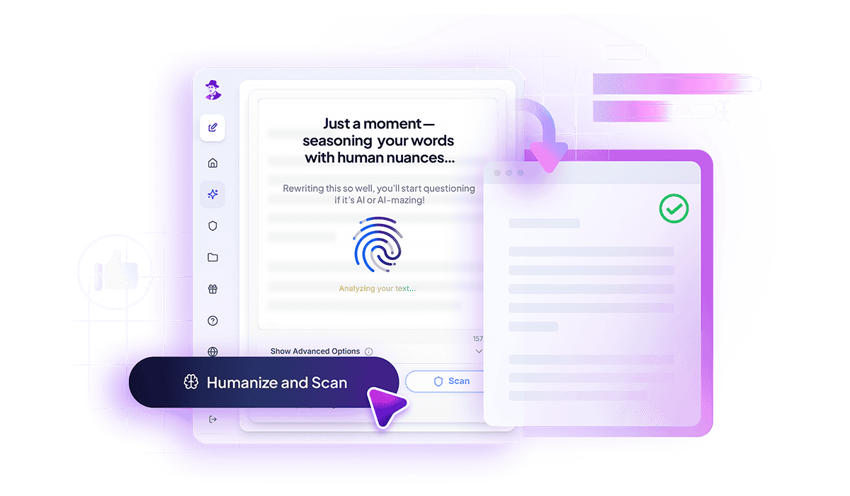 AI resume rewriter interface enhancing resume to sound human