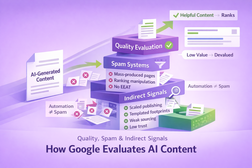 list of how google evaluated google content