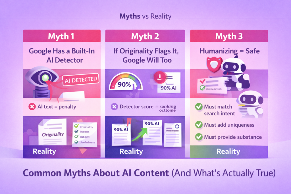 Common Myths & Misinterpretations about AI content and Google