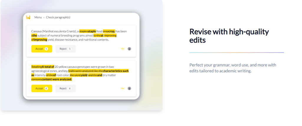 Writefull AI Review - editing tool