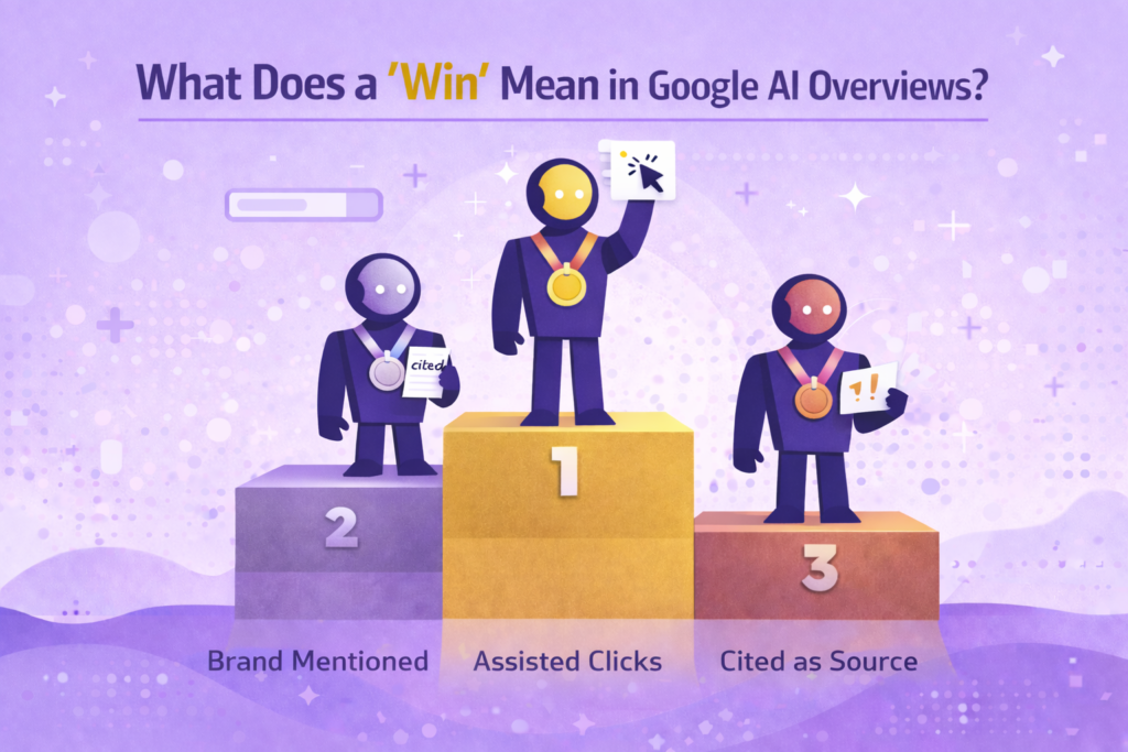 What Google AI Overviews Are and What "Ranking" Means illustrated