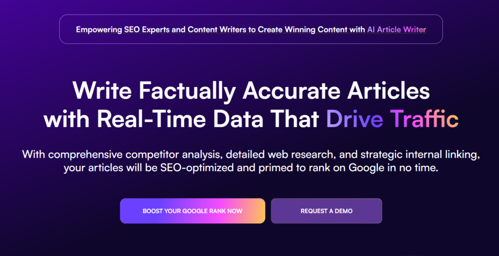 Writesonic's homepage