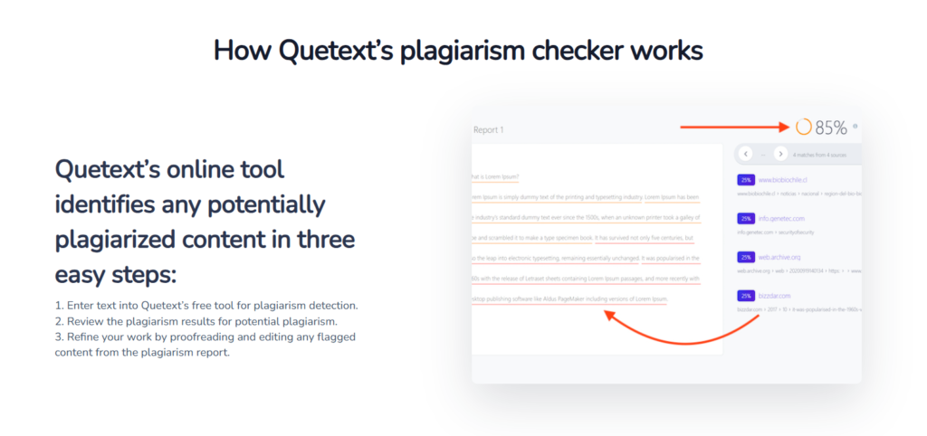 How quetext plagiarism works