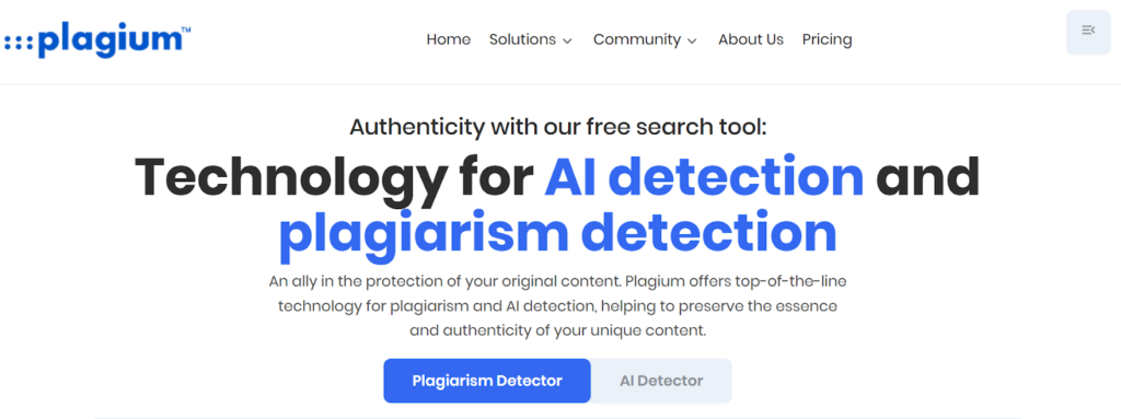 Plagium Homepage