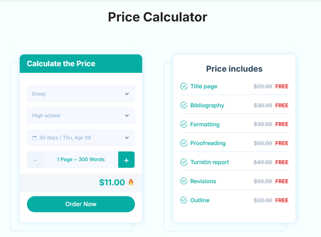MyEssayWriter AI Price Calculator