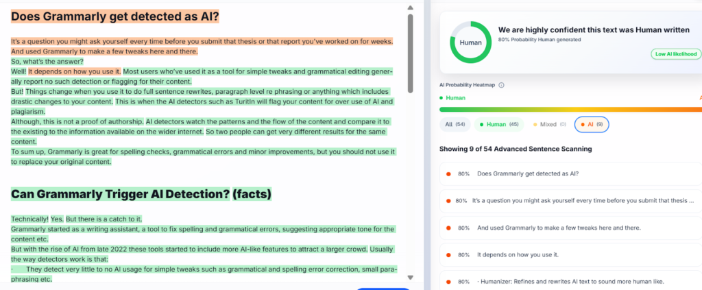Proofademic Results: Mixed Text