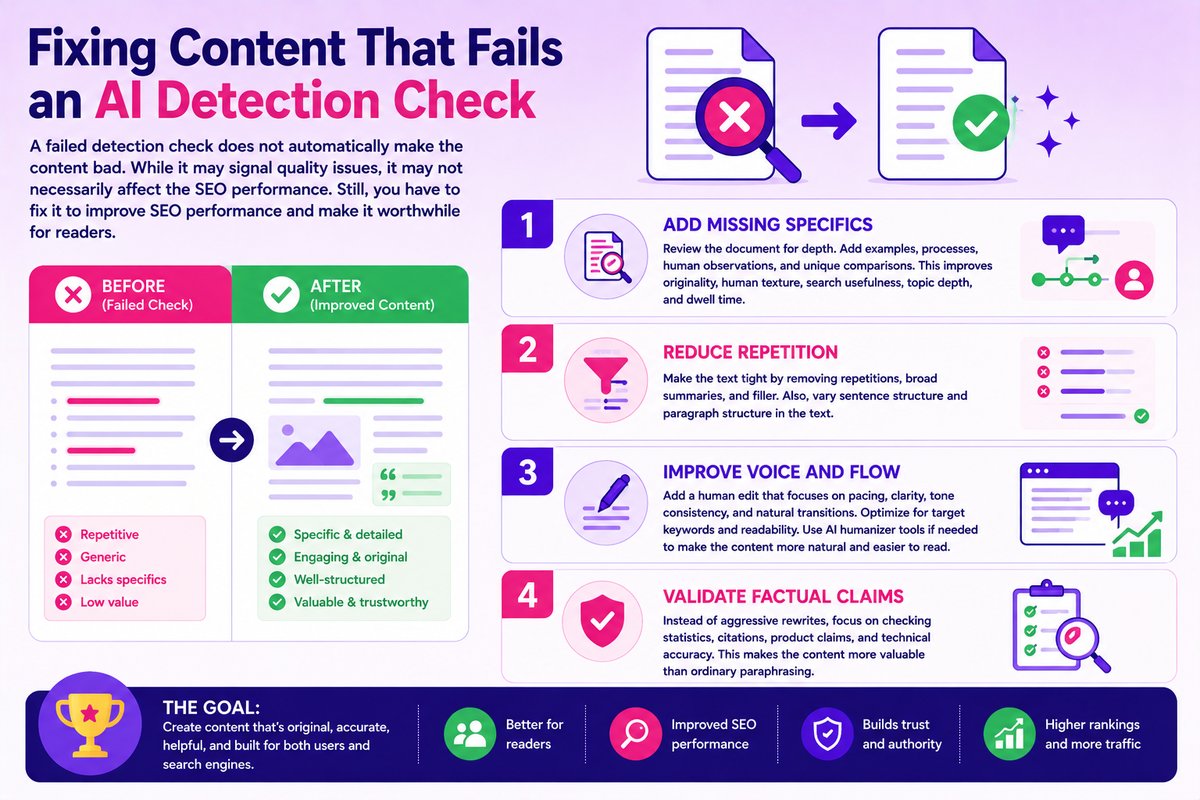Fixing Content That Fails an AI Detection Check