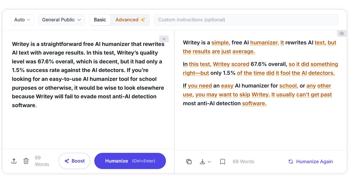 Tool #9: Writey - Average Quality, No Detection Evasion