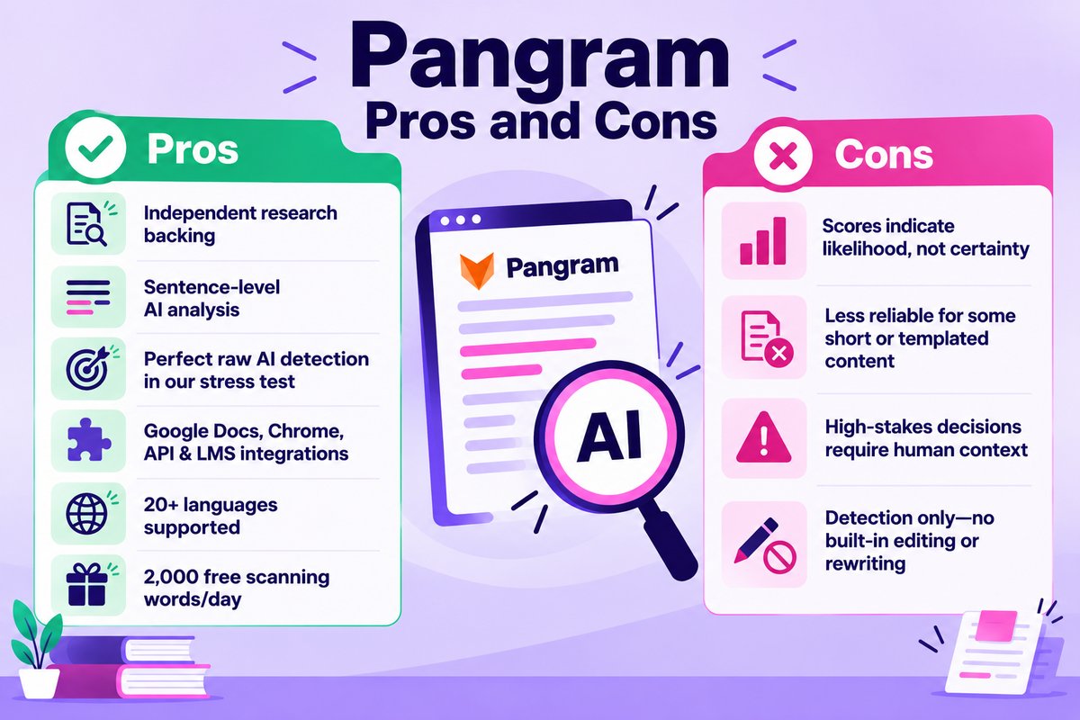 Pangram Pros and Cons