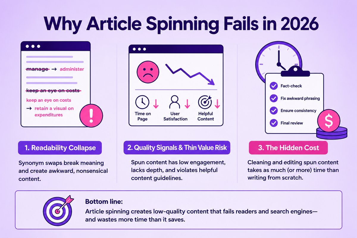 Why Article Spinning Fails in 2026